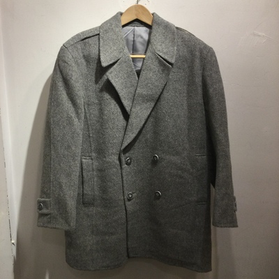 Andre Ghekiere grey alpaca coat