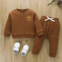 Baby Toddler Boys Embroidered Teddy Bear Cotton Long Sleeve Sweatshirt and Joggers FREE SHIPPING-3