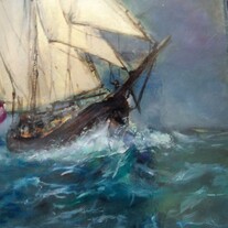 Prints of Sailing ship painting before the wind