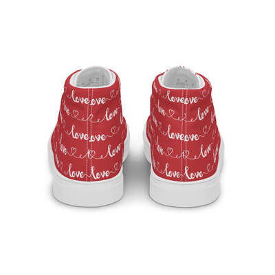Sweet valentines womens high top canvas shoes