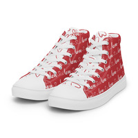 Sweet Valentines Womens high top canvas shoes - Thumbnail 3