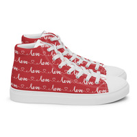 Sweet Valentines Womens high top canvas shoes - Thumbnail 4
