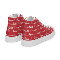 Sweet Valentines Womens high top canvas shoes - Thumbnail 5