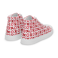 Hugs Kisses Love Womens high top canvas shoes - Thumbnail 5