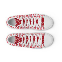 Hugs Kisses Love Womens high top canvas shoes - Thumbnail 8