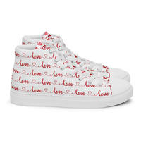 Loves Womens high top canvas shoes - Thumbnail 4