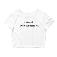 I Stand With Women Crop Tee - Thumbnail 1
