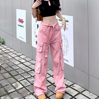 Stunning Hippie Loose Outfit Embellished String Belt Oversize Cargo Pockets Pants Streetwear Party Egirl Ootdstyle Amazing  - Thumbnail 5
