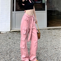 Stunning Hippie Loose Outfit Embellished String Belt Oversize Cargo Pockets Pants Streetwear Party Egirl Ootdstyle Amazing  - Thumbnail 9