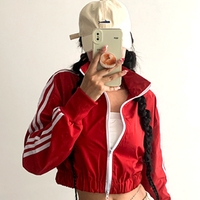 Stunning Punk Hippie Stripe Lines Embellished Zipper Short Jacket  - Thumbnail 6