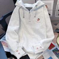 STRAWBERRY HALF ZIP HOODIE - Thumbnail 3