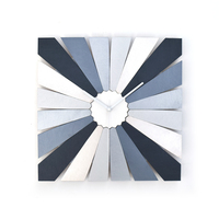 TimeBlend Silver - Rectangular Wall Clock with Color Gradient  - Thumbnail 1