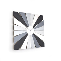 TimeBlend Silver - Rectangular Wall Clock with Color Gradient  - Thumbnail 2