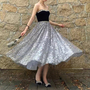 White Sequin Midi Tulle Skirt Women White Sparkly Tulle Midi Skirts Holiday Custom Plus Size Sequin Skirt-1