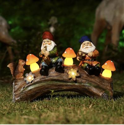  Solar Garden Gnome Statues 