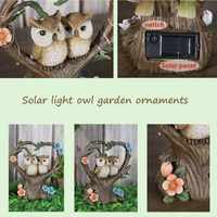 Solar Garden  Owl Statue - Thumbnail 2