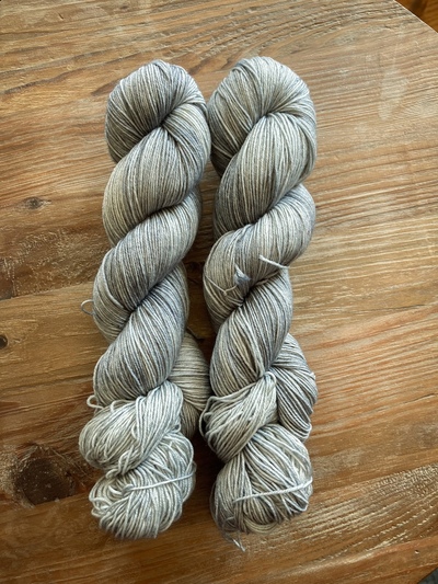 Platinum Hand Dyed Fingering Weight Sock Yarn