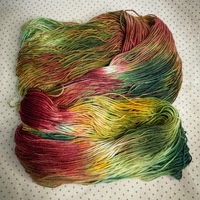 Yule Tidings Hand Dyed Fingering Weight Sock Yarn - Thumbnail 2