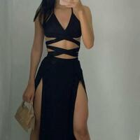 Sexy A Ling Black Long Evening Dresses - Thumbnail 1
