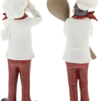 Poly-Stone Chef Sculpture Set Of 2  - Thumbnail 1