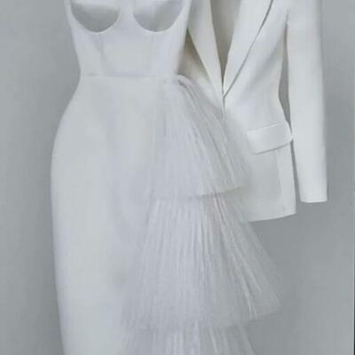 Sexy white evening prom dresses