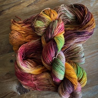 Caramel Apple Hand Dyed Fingering Weight Sock Yarn - Thumbnail 1