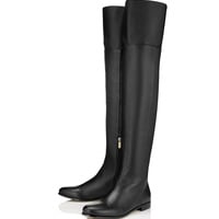  Female side zipper over knee flat bottom winter high boots casual knight boots 2 colors - Thumbnail 1