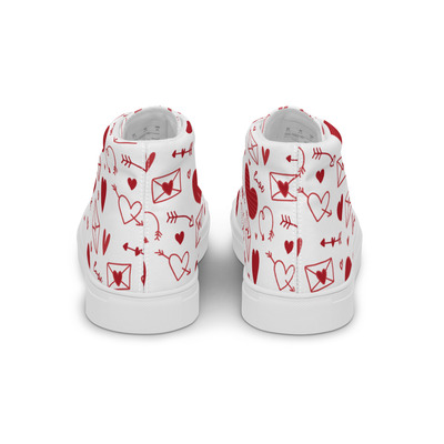Valentine Day Womens high top canvas shoes