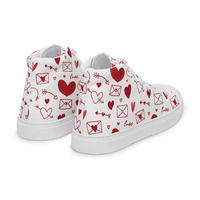 Valentine Day Womens high top canvas shoes - Thumbnail 5