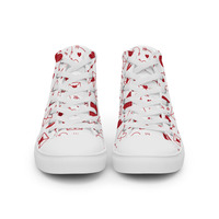 Valentine Day Womens high top canvas shoes - Thumbnail 7