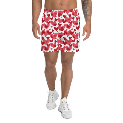 Sweet hearts men's recycled athletic shorts