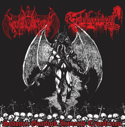 Nihil Domination- Goat Baphomet- Split (Sodomic Goatfuck Inverted Crucifixion)