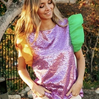 Mardi Gras Sequin Top - Thumbnail 1