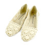 Womens Slip On Hollow Out Flats - Thumbnail 2