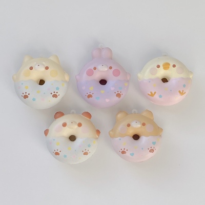 Fuwakun mini animal donut squishy set