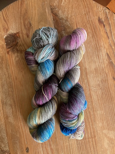 GentleBeard Our Fiber Means Death Hand Dyed Fingering Weight Sock Yarn