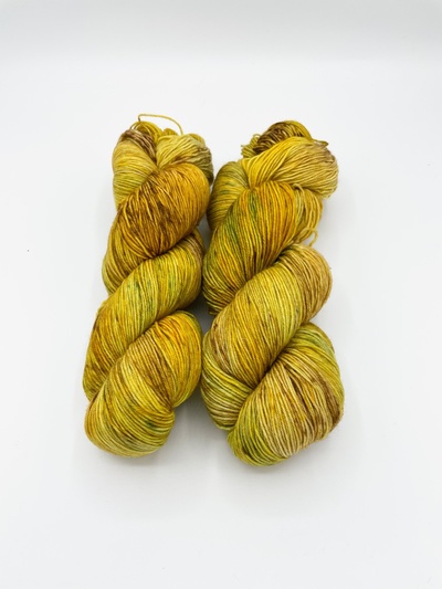 Banana Bread Hand Dyed Fingering Weight Sock Yarn