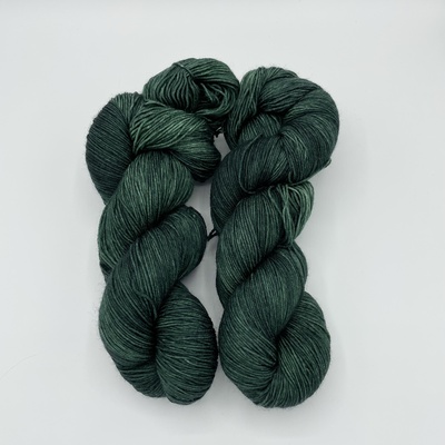 Blackveil hand dyed fingering weight sock yarn