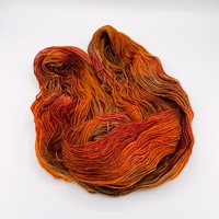 Burnt Leaves Hand Dyed Fingering Weight Sock Yarn - Thumbnail 2