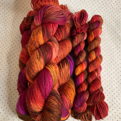 Hearth hand dyed fingering weight sock yarn