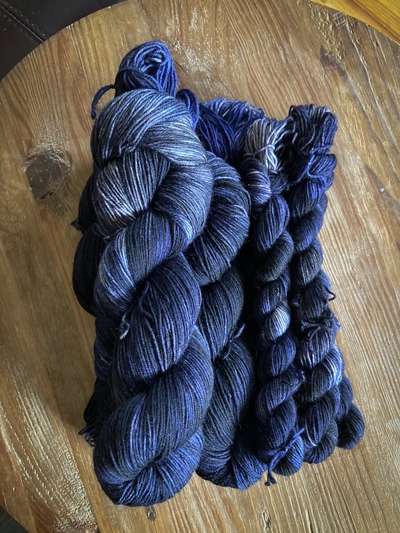 Cemetery Drive Hand Dyed Fingering Weight Sock Yarn