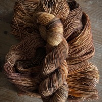 Spiced Cider Hand Dyed Fingering Weight Sock Yarn - Thumbnail 1