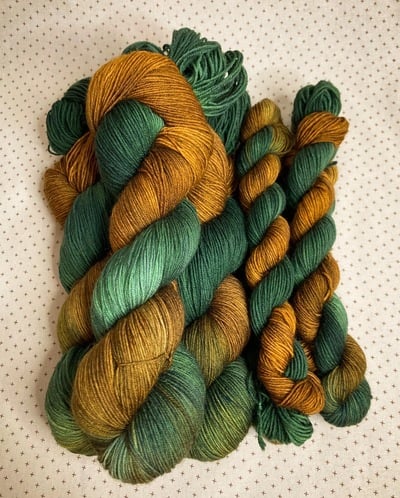 Cinnamon Rosemary Hand Dyed Fingering Weight Sock Yarn