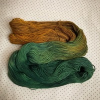 Cinnamon Rosemary Hand Dyed Fingering Weight Sock Yarn - Thumbnail 2