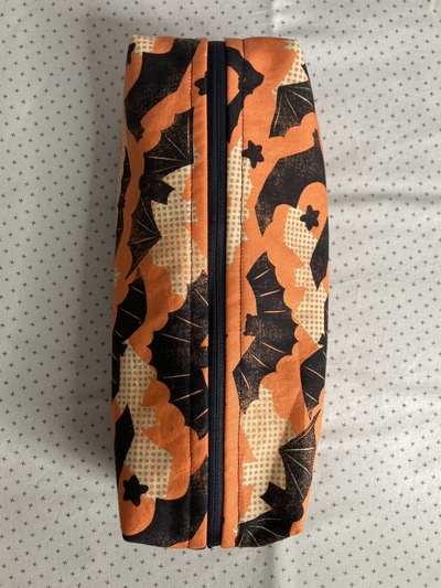 Bats Knitting and Crochet Project and Notions Bag Handmade