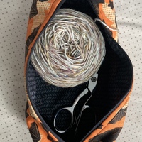 Bats Knitting and Crochet Project and Notions Bag Handmade - Thumbnail 3