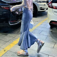 Amazing Vintage Mermaid Fishtail Slit Hem Bodycon Midi Dress 90s Y2K Party Dancing Occasion Streetwear Sooo Nice Clothes~Bling - Thumbnail 5