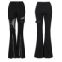  WOMEN BLACK GOTHIC ELASTIC FLARE PANTS-2