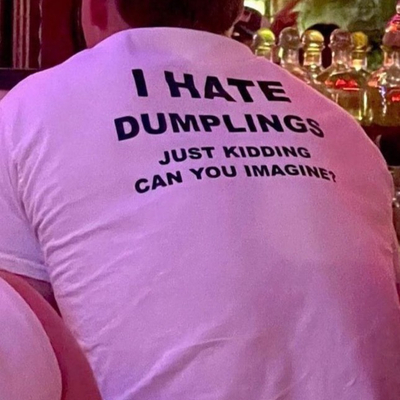 Free shipping-"i hate dumplings" tee - Thumbnail 1