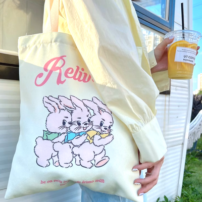 Harajuku bunny tote bag